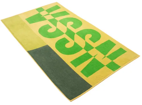 Vossen Strandtuch, Baumwolle, Schriftzug in gelb von Vossen