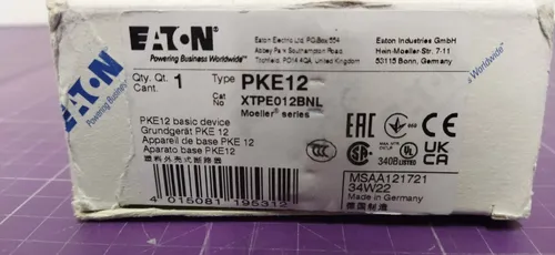 Eaton 121721 EATO Motorenschutzschalter PKE12 - Motorenschutzschalter für zuverlässigen Schutz von Motoren, ideal für industrielle Anwendungen und hohe Sicherheit.