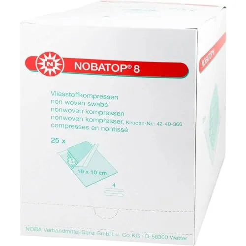 NOBATOP 8 Kompressen 10x10 cm steril 25X5 St