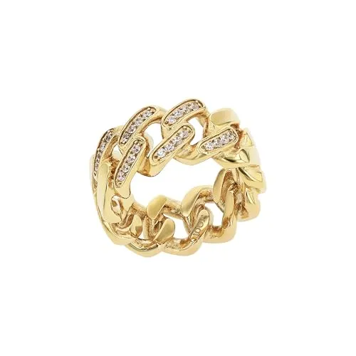 JOOP! Damenring aus Edelstahl mit Zirkonia, 11 mm, gold - Eleganter Damenring von JOOP! aus hochwertigem Edelstahl, verziert mit funkelnden Zirkonia. Die 11 mm breite Ringschiene vereint Stil und Qualität und kommt in einer ansprechenden Geschenkverpackung.