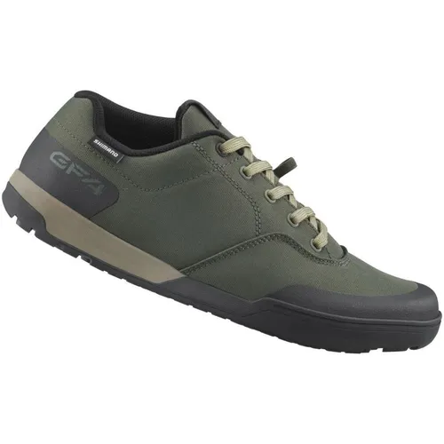 Shimano GF400 Olive (E07) 41 - Mountainbikeschuhe für Herren - Optimal für Mountainbiken und Rennradfahren, bietet der Shimano GF400 außergewöhnlichen Grip dank ULTREAD GF Gummimischung und hohen Tragekomfort durch atmungsaktives Obermaterial.