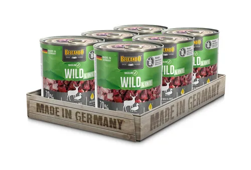 BELCANDO Baseline Wild & Ente 6x800g Nassfutter Feuchtnahrung Hund getreidefrei