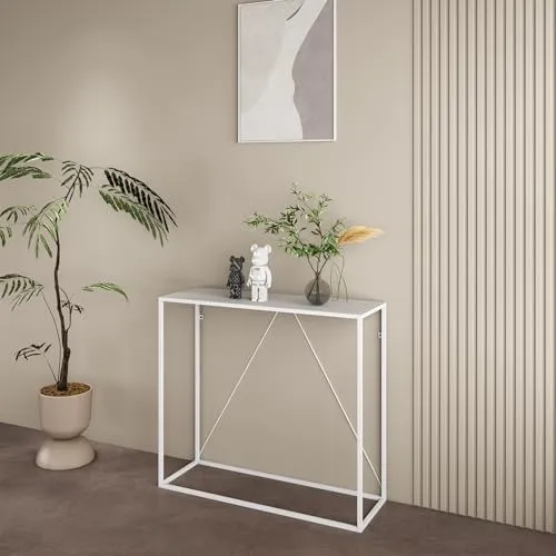 [en.casa] Konsolentisch Austevoll in weiß von en.casa