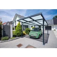 Carport Premium Klima blue Stegplatte 309,4 cm x 562 cm Anthrazit Acryl