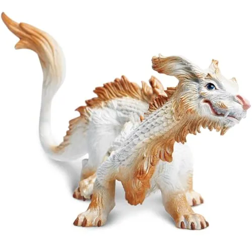 Safari Glücksdrache Good Luck 19,3cm | Handbemalte Drachenfigur | Ungiftig & BPA-frei | Für Kinder ab 3 Jahren geeignet Ltd, White