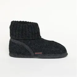 Kitz-Pichler Oetz Hüttenschuh | Damen & Herren Hausschuh | Farbe Kohle | Pantoffel in Größe 36 - Kohle - 36