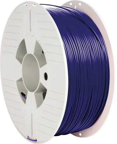 Verbatim Filament 55055, PETG, 1,75mm, 1kg, blau - 3D Filament aus PETG, bietet hohe Stoßfestigkeit und Flexibilität, ideal für mechanische Modelle. Drucktemperatur 225°-245°C, optimale Geschwindigkeit 40-60mm/s.