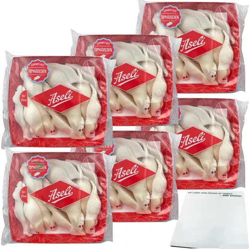 Aseli Riesenmäuse große Schaumzuckermäuse 6er Pack 6x155g Packung usy Block