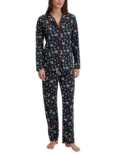 CALIDA Family & Friends Damen-Pyjama, durchgeknöpft von CALIDA