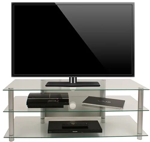 VCM TV-Rack Zumbo, silber, 3 Böden
