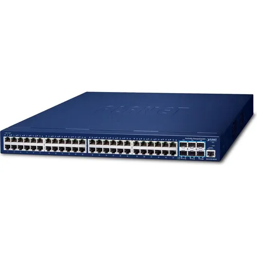 Planet SGS-6310-48T6X 48-Port Switch in blau von Planet