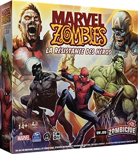 Asmodee Cmon Marvel Zombies: Die Widerstandskraft der Helden – EIN Zombizid-Spiel – Gesellschaftsspiele – Spielfiguren – kooperatives Spiel – Spiel für Erwachsene und Kinder ab 14 Jahren