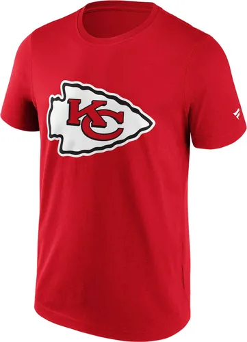 Fanatics Kansas City Chiefs Logo Männer T-Shirt rot M - Sportfan T-Shirt aus 100% Baumwolle mit langlebigen Materialien und regular Passform – perfekt für echte NFL-Fans!