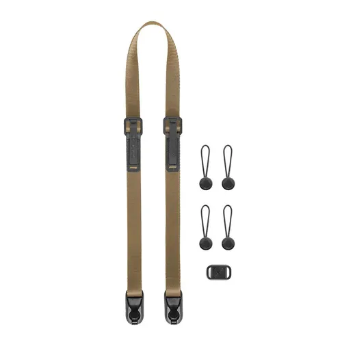 PEAK DESIGN Trageriemen Leash Coyote - Nackengurt, Schultergurt und Slinggurt in einem, verstellbar von 83-145 cm und tragfähig bis 90 kg