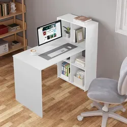 EUGAD Schreibtisch mit Regal in braun von Eugad