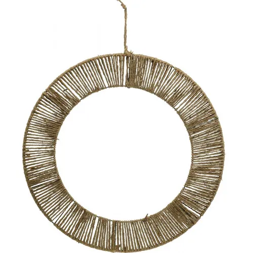 Produktbild Boho Dekoring Wandkranz Jute Metall Vintage Trockenblumen Hochzeit