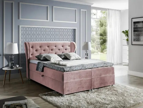Boxspringbett ARIANNA 160x200cm in Solonrose von Fun Möbel