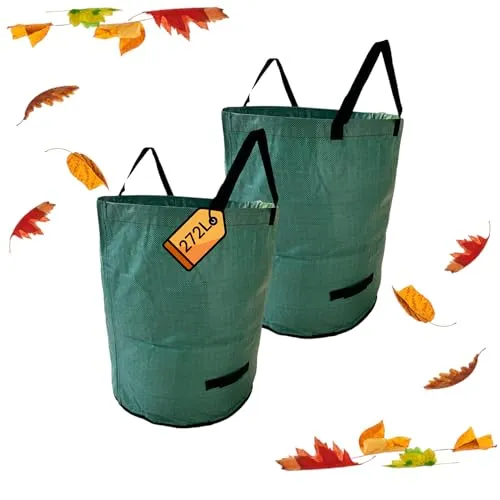 Gartenabfallsack 2er Set 272l Laubsack Rasensack Gartensack für Gartenabfälle