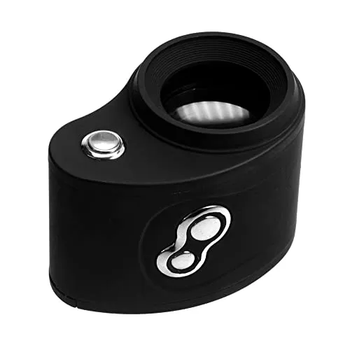 Safe 9557 Präzisions-Lupe mit Fokus – 10-fache Vergrößerung, Einstellbarer Fokus mit Rädchen, integrierte Beleuchtung – Kompakt & handlich, inkl. Batterien (7x4,7x5 cm)