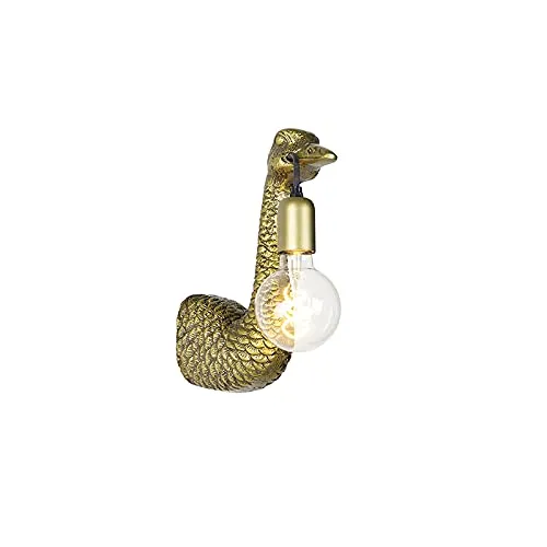 Qazqa Landhaus I Vintage Wandlampe Messing in gold von QAZQA