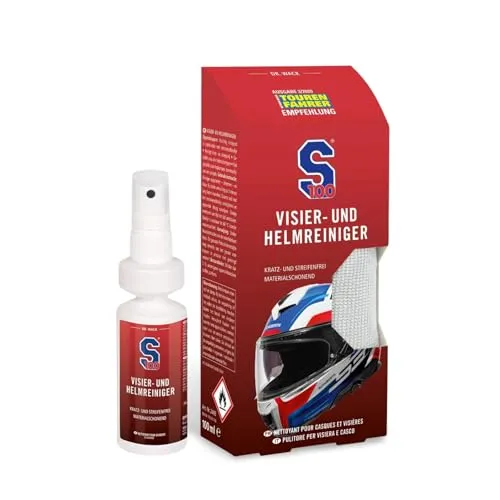 DR. WACK S100 Visier- & Helmreiniger 100 ml - Autopflege & Motorradpflege - Kratzfreie Reinigung für alle Visiere, inklusive Mikrofasertuch für eine klare Sicht und praktische Anwendung unterwegs.