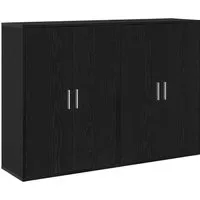 vidaXL Sideboard aus Schwarzer Eiche 60 x 31 x 84 cm - Moderne Kommode aus Holzwerkstoff mit reichlich Stauraum für Geschirr und Wohnutensilien, ideal für ein stilvolles Ess- oder Wohnzimmer.