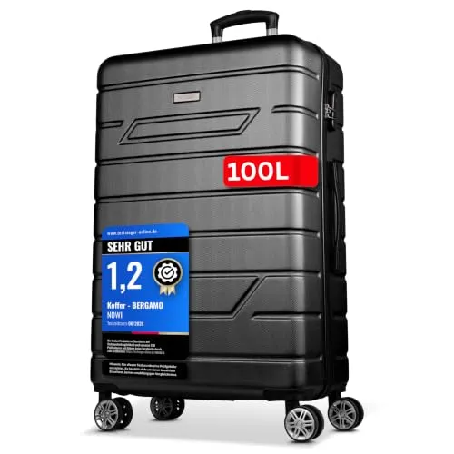 NOWI Reisekoffer Bergamo – XL Hartschalenkoffer 96L mit Zahlenschloss