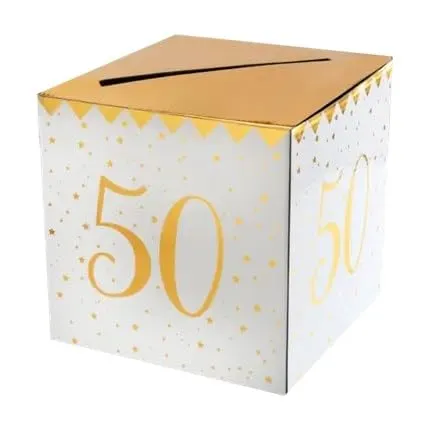 Produktbild Brief- und Kartenbox 50. Geburtstag Golden Times