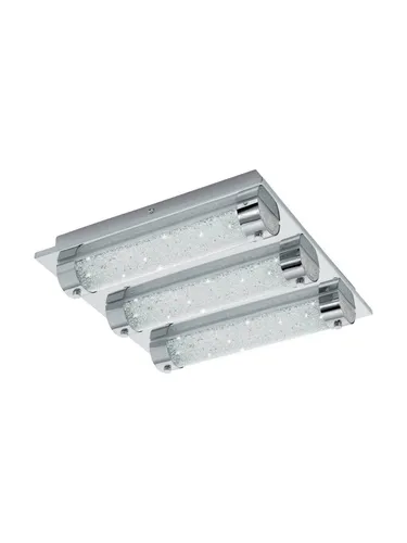 Eglo LED Badleuchte Tolorico - Chrom 35 x 35 cm, neutralweiß - Moderne LED Badleuchte in Chrom, energieeffizient und ideal für stilvolle Badezimmerbeleuchtung.