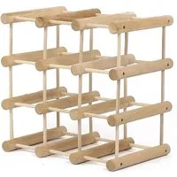 PROREGAL VINOTECA MOD - Modulares Weinregal für 9 Flaschen - Weinregal aus massivem Kiefernholz, modular erweiterbar und platzsparend. Ideal zur Aufbewahrung von Weinflaschen und Erhalt der Weinqualität.