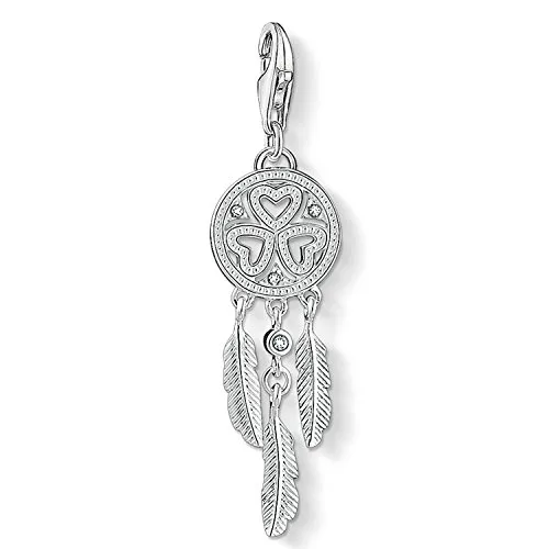 THOMAS SABO Charm-Anhänger Traumfänger Herzen 925er Sterlingsilber - Stylischer Charm-Anhänger aus 925er Sterlingsilber, ideal für individuelle Schmuckkreationen. Trendiges Herzdesign, perfekt für jeden Anlass. Inklusive eleganter Verpackung.