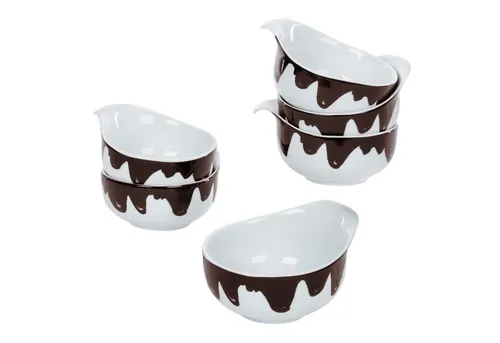 MamboCat Servierschale 6er Set Fondueschälchen Blob Porzellan 150 ml, Porzellan