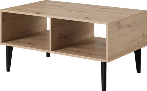 BERGEN Bank, ARTISAN-Eiche, Skandinavischer Stil, Couchtisch, 100x60x48, Sofatisch, Couchtische