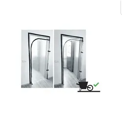 Extra Starke Staubschutzür mit 2 seitigem Reißverschluss L Form Absolut Staubdicht Einfache Fixierung Wiederverwendbar Schmutzschleuse