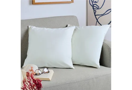 Blumtal Kissenbezug 2er Set - dekorativer Samt Kissenbezug mit verstecktem Reißverschluss, Kissenhülle für Zierkissen, waschbar