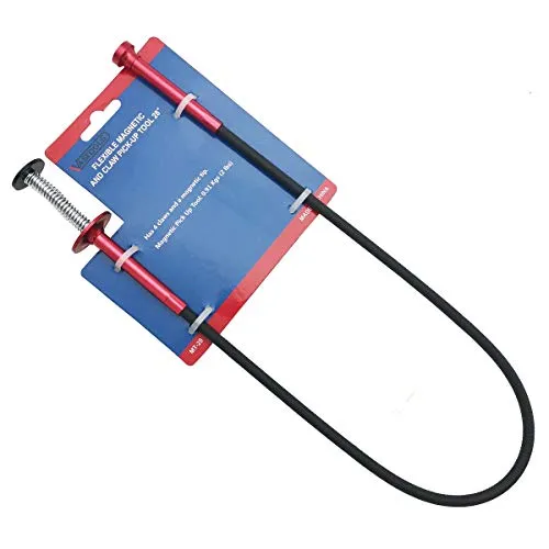 VASTOOLS Flexibler Krallengreifer mit Magnetstab /71cm, 2-in-1 Biegsam Magnetheber, 4-Finger Greifer
