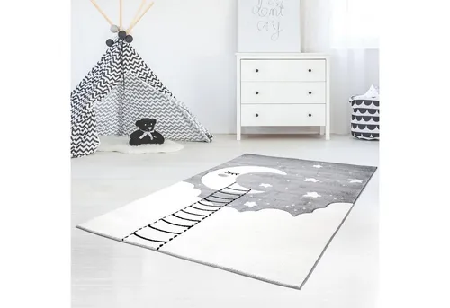 Carpet City Kinderteppich Bueno Kids 1314, rechteckig, Höhe: 13 mm, Spielteppich, Mond, 3D-Effekt, Weicher Flor, Pflegeleicht