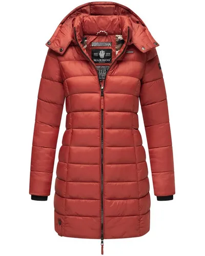 MARIKOO Damen Wintermantel - Warmer Steppmantel mit Abnehmbarer Kapuze - Funktionsjacken, stylischer und warmer Steppmantel mit tailliertem Schnitt, ideal für milde Wintertage und ausgestattet mit abnehmbarer Kapuze und gefütterten Taschen.