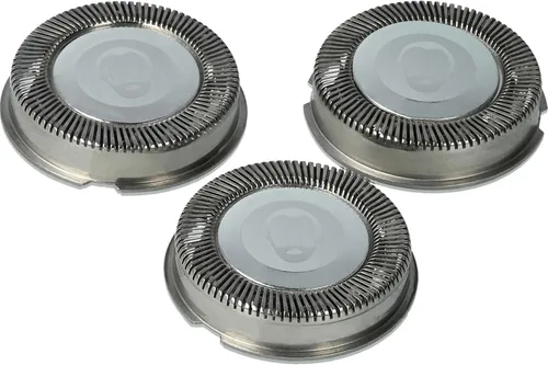 vhbw 3x Ersatz-Scherköpfe kompatibel mit Philips HQ3805, HQ3810, HQ362, HQ380, HQ3445, HQ36, HQ3605, HQ3610, HQ360, HQ3604 Elektrorasierer, Silber