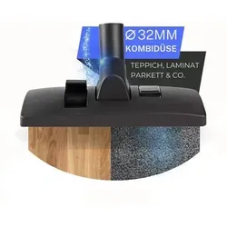 Staubsauger 32mm Bodendüse DN32 Kombidüse für AEG Electrolux Philips Numatic Ersatzteil Zentralstaubsauger Düse Bürste
