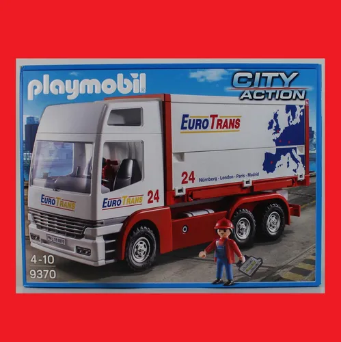 PLAYMOBIL City Action 9370 - Euro Trans Truck - Sonstige, ideal für kreative Spielstunden und fördert die Fantasie von Kindern im Alter von 5-7 Jahren.