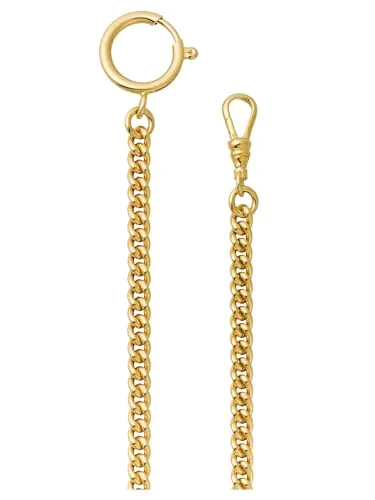 REGENT Herren Taschenuhr Kette P-46, goldfarbene Rundpanzer von Regent