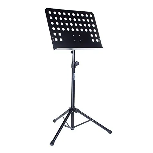 MUSIC STORE Orchesterpult – höhenverstellbar und stabil - Notenständer mit stabiler Stahlkonstruktion, höhenverstellbar von 650 bis 1150 mm, ideal für Orchestermusiker und leicht transportabel.