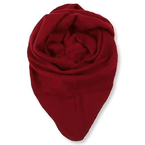 malito - Damen Modeschal - weicher Dreiecksschal Unifarben & Leo Print - langer flauschiger XXL Winterschal S601 - (Bordeaux)