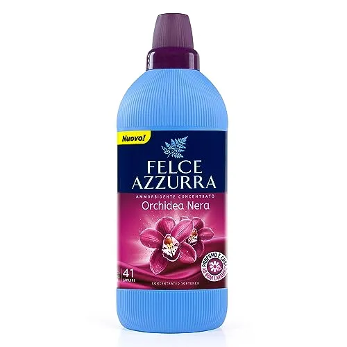 Felce Azzurra - Weichspülerkonzentrat aus Seide und schwarzer Orchidee, raffinierter Duft, weiche Kleidung - 41 Waschgänge - 1025 ml