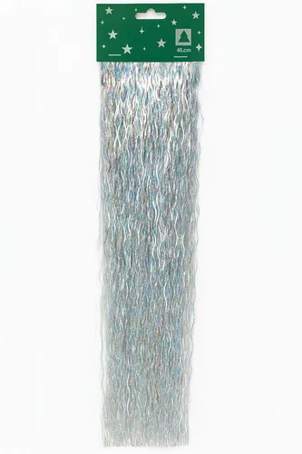 Riffelmacher Lametta gewellt 48?cm | 500 Fäden | Glanz Silber |