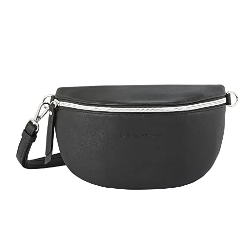 TOM TAILOR Denim Rosie Damen Gürteltasche - Stylische Gürteltasche in Schwarz, vielseitig tragbar mit abnehmbarem Schulterriemen. Praktisch für Städtereisen und ideal für jede Gelegenheit.