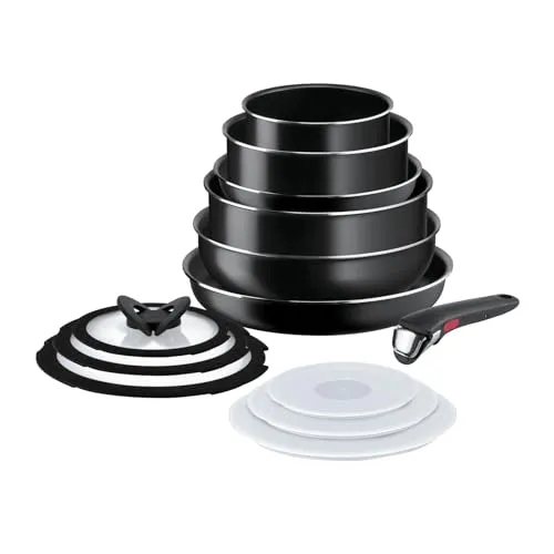 Lagostina Ingenio Easy Start Topf-Set, 13-teilig mit abnehmbarem Griff