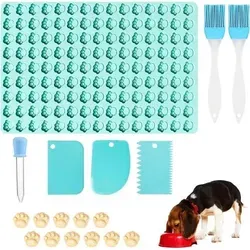 Silikon Backform Hundeleckerli Hundepfote Grün - Die Silikon Backform in Form einer Hundepfote ist ideal für die Zubereitung leckerer Hundesnacks. Vielseitig, wiederverwendbar und leicht zu reinigen, sorgt sie für ein unvergessliches Backerlebnis in deiner Küche.