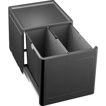 Blanco Botton Pro 45/2 Automatic Einbau Abfallsammler - Haushaltszubehör, optimal für Unterschränke ab 45 cm, mit 2 Behältern für eine saubere und einfache Abfalltrennung.